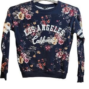 Iris‎ Charleston Floral Graphic Sweatshirt Large